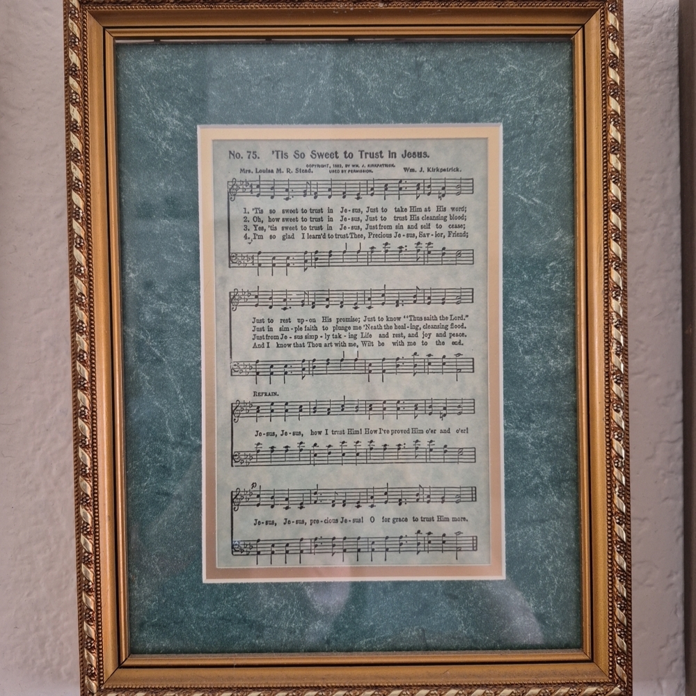 Elegant Gold and Teal Sheet Music Frame